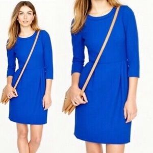 J.Crew blue teddie dress lined wool crepe
